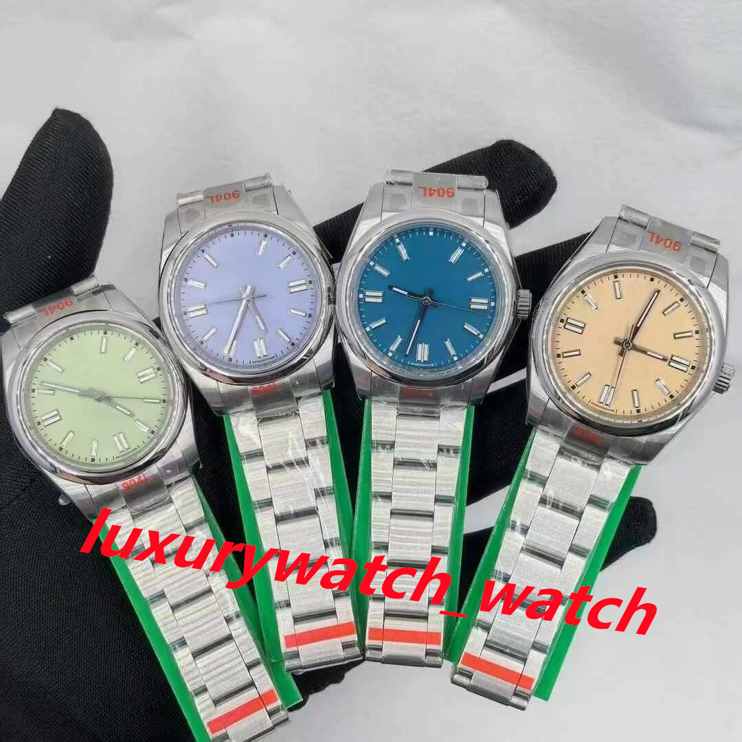 Top Quality Mens Watch U1 Factory Perpetual 41mm 124300 Custom Pistachio GREEN Dial + Original Box Papers Stainless Steel Automatic Men's Wristwatches