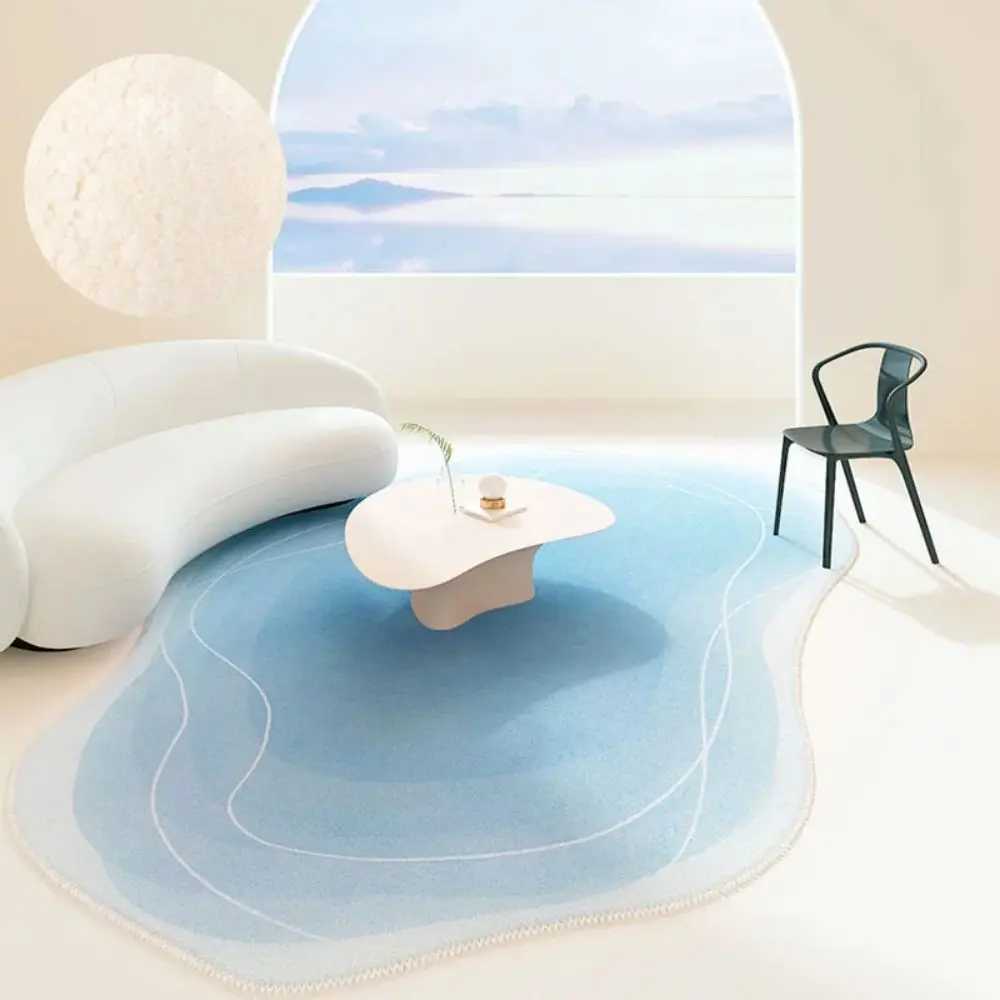 VIKAMA Simple Lines Gradient Color Imitation Cashmere Soft NonSlip Easy To Take Care Of Living Room Bedroom Carpet Home Decor C250913