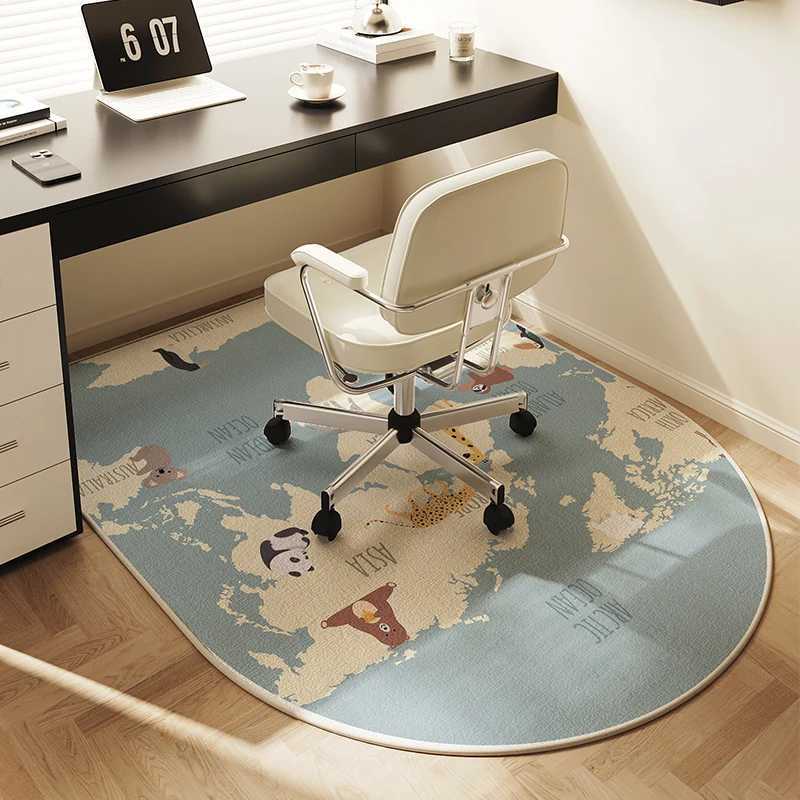 VIKAMA Computer Study Chair Carpet Desk Wheelchair Floor Mat Bedroom Dressing Table Carpet NonSlip Rug Interior Decoration C250913
