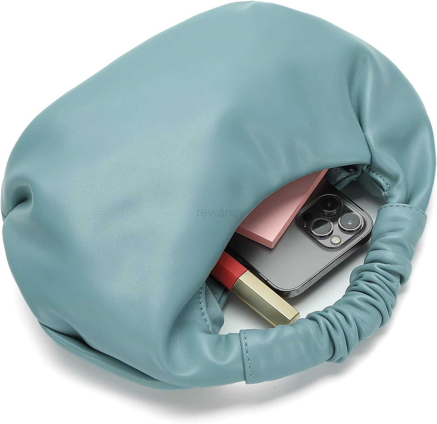 Mini Hobo Tote Bags for Women Soft Leather Clutch Purses for Women CloudShaped Top Handle BagsW250913