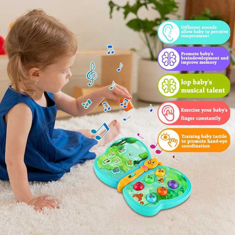 KENLUMO Interactive Musical Butterfly Toy for ToddlersAnimal SoundsGameFlash LightEarly Educational1 Year Old BoyGirl 12M C250913