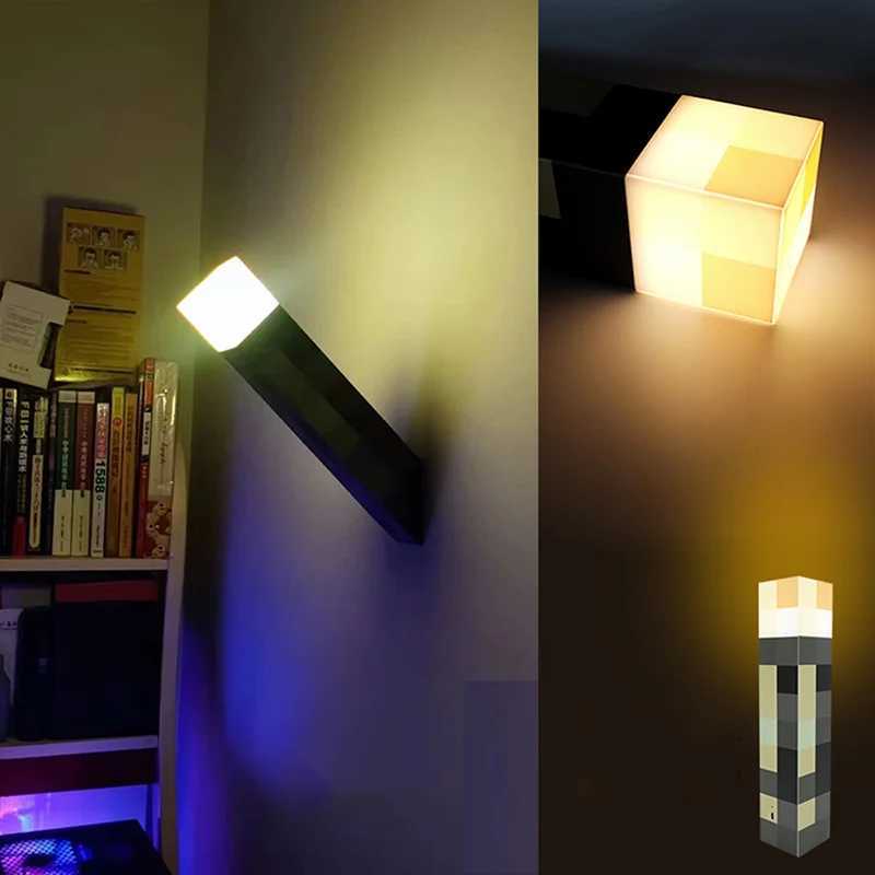 USB Rechargeable LED Night Lamp LightUp Wall Torch Hand Held Wall Mountable for Kids Room Decoration Lighting Toys C250913