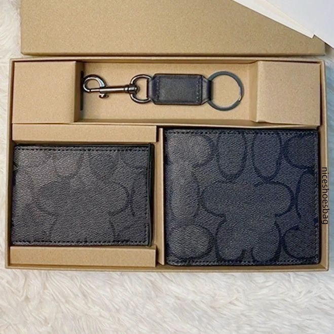 designer wallet gift boxed mens set men women 3pcs card holder mens wallets designers purses unisex card holders designer cardholder recto verso wallet zippy