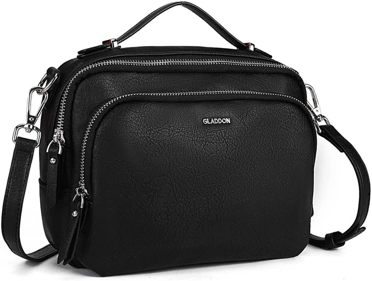 Multi Pockets Crossbody Bags for Women Small Top Handle Purse Satchel and Medium Pocketbooks with Soft Vegan LeatherW250913