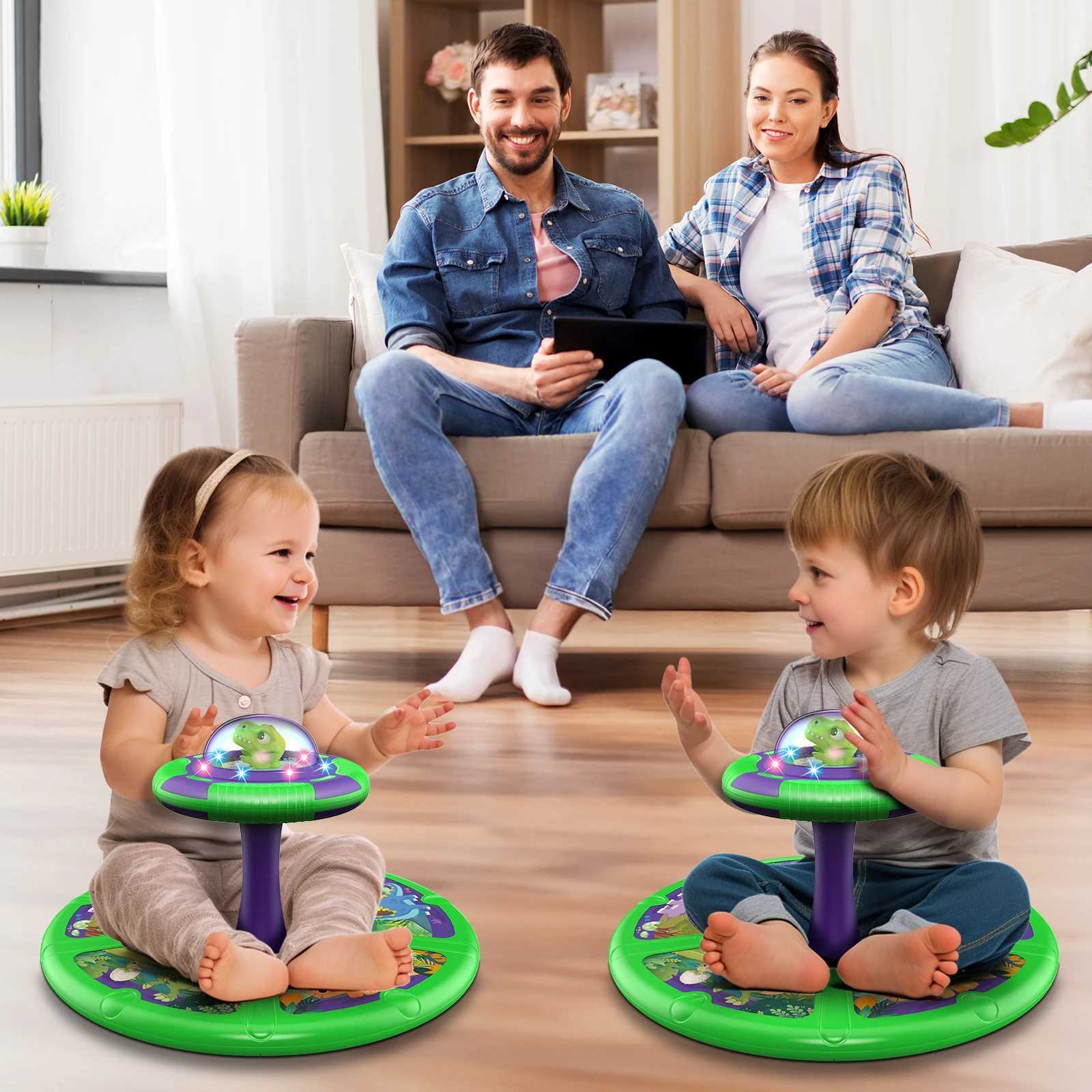 Dinosaur Sit and Spin Toys360 Spin Seat Kids Indoor Interactive Toy with Lights MusicIdeal Xmas Birthday Gift for Kids C250913