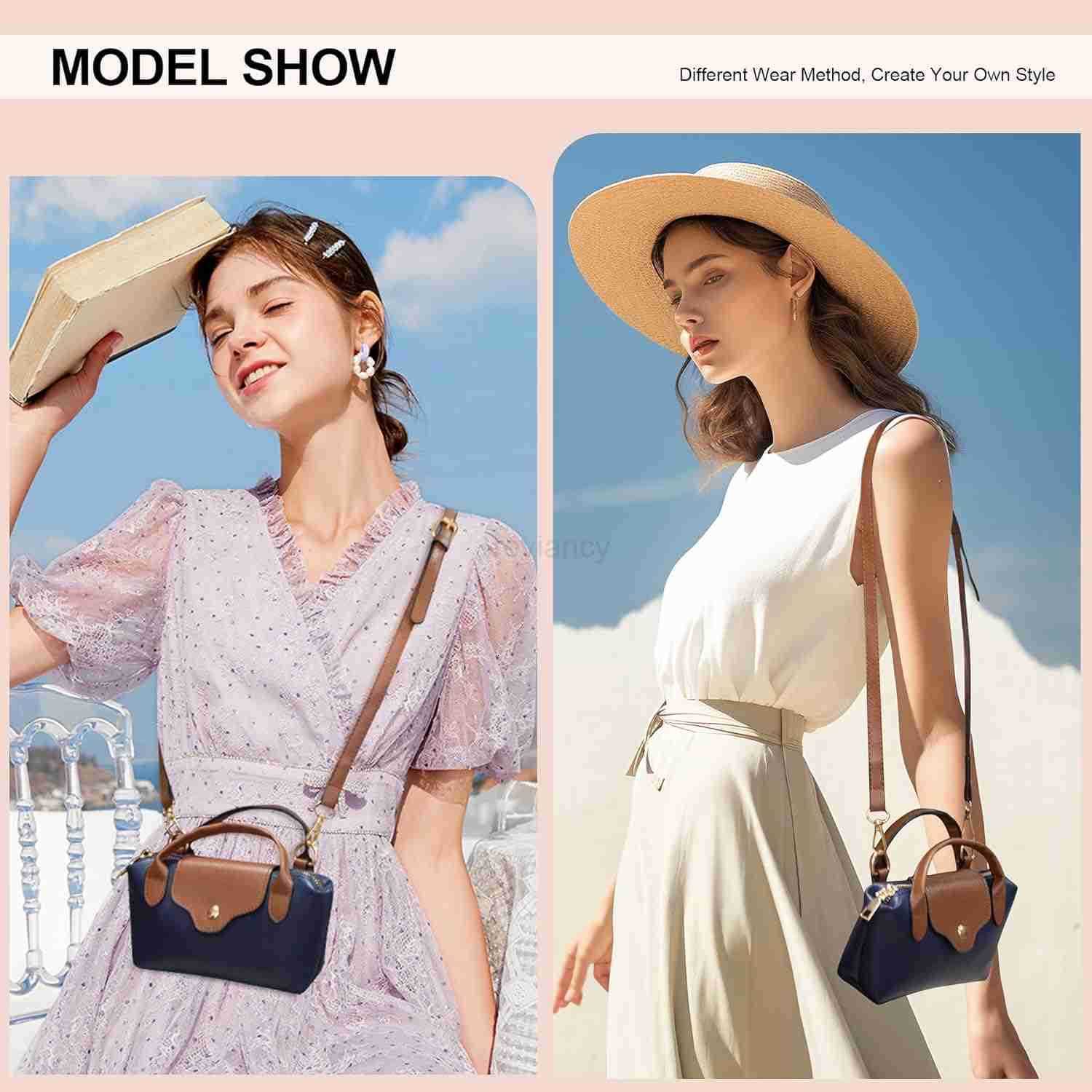 Long Keeper Mini Crossbody Bag for Women Vegan Leather Small Shoulder Handbag Top Handle Tote Hobo Purse Phone Clutch BagW250913