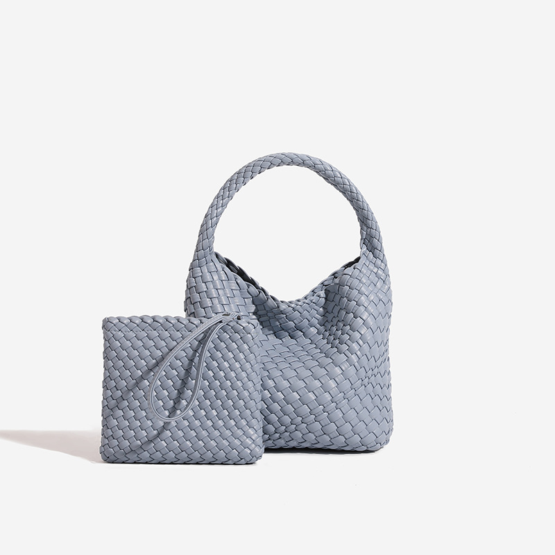HERMIN 2025 new handmade woven cabbage basket, baozi mother bag, handbag, shoulder crossbody bag