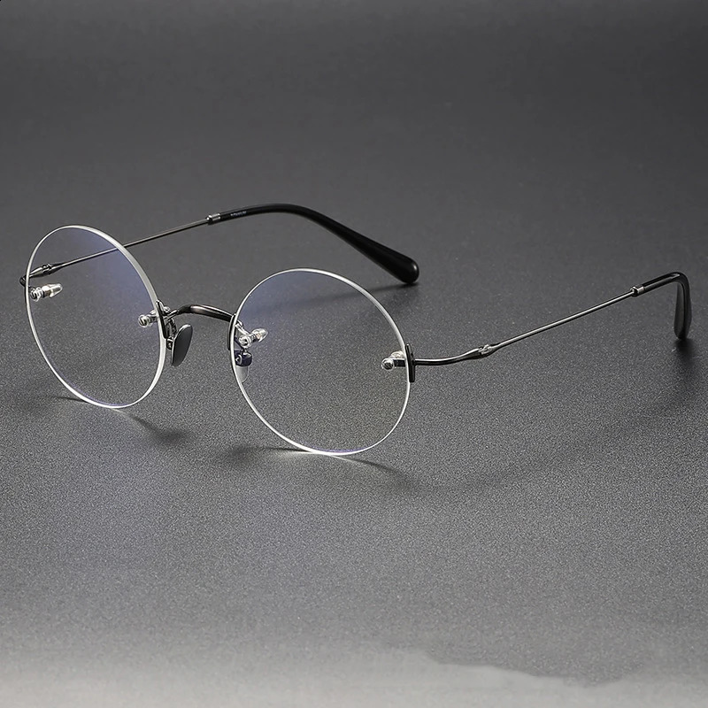 Top Quality Round Rimless Glasses Frame Men Women Vintage Simple Small Face Optical Eyeglass Prescription Eyewear 250912