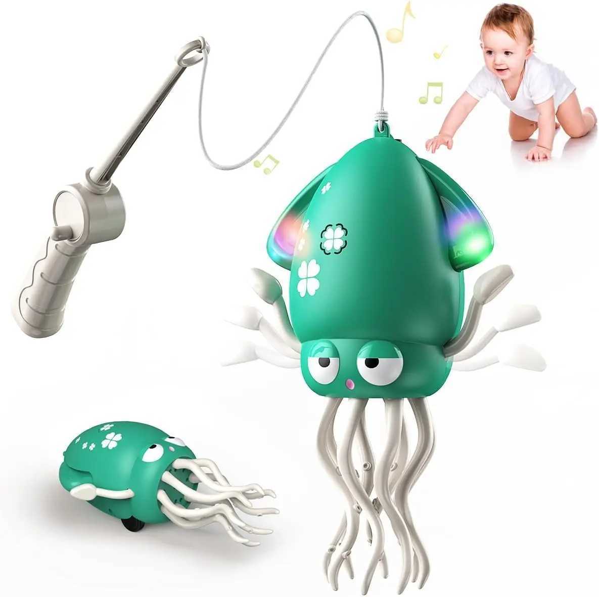 Magic Dancing Octopus Toy Electric Pet Crawling LightMusic Squid Toys for Kids Interactive Development Toddler Tummy Time Gifts C250913