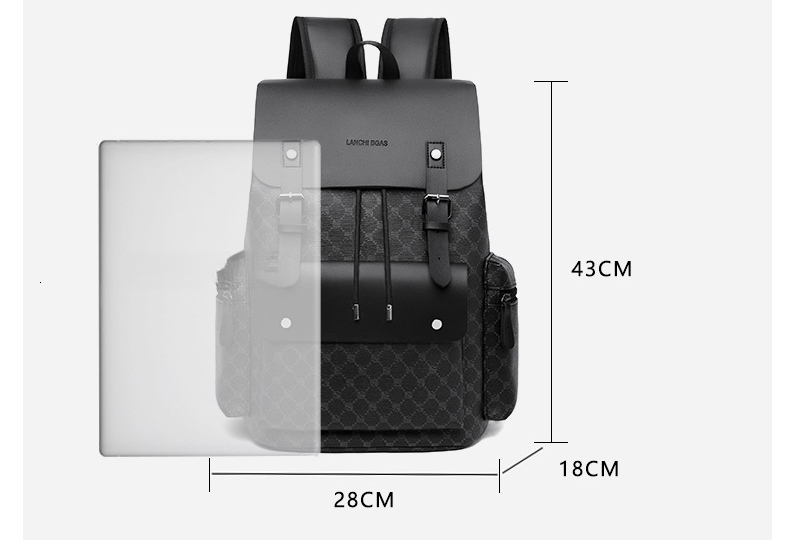 Free Shipping Designer Bag Men's Plaid Luxury Bag Commuter Casual Backpack Large Capacity Business Travel Work Laptop Bag