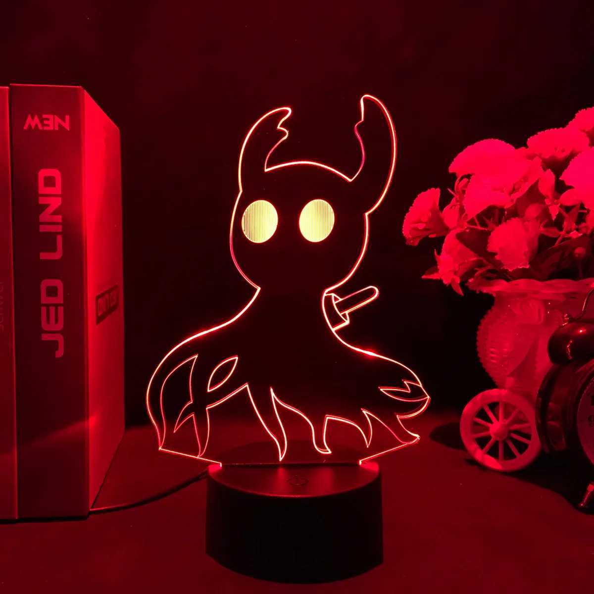 Hollow Knight Game 3D Lamps Led RGB Neon Night Lights Birthday Toys Cool Gift For Friends Kid Bed Room Table Decoration C250913