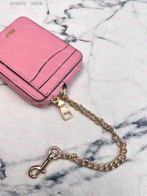 er Bag Charm Co ch New Short strawberry cherry Zip Card Case In Signature Leather Wallet Keychain Fold Purse Wallet of Women Essential Chain Coin Purs
