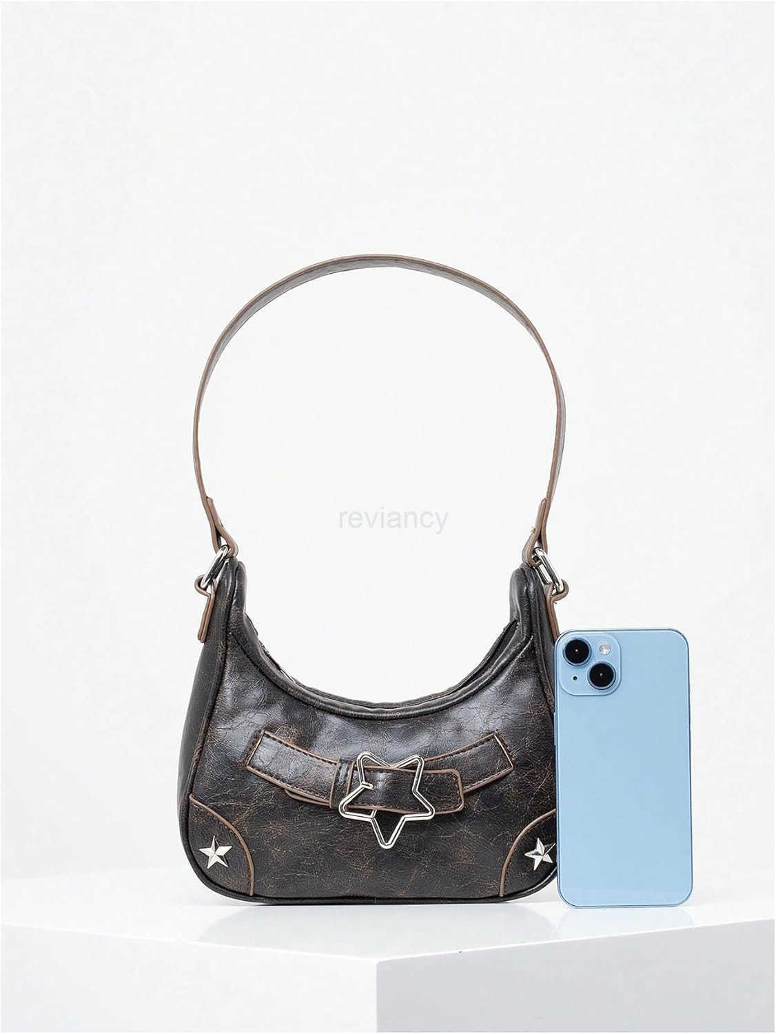 Womens PU Leather Top Handle Medium Square Bag Vintage Shoulder Handbags Hobo BagsW250913