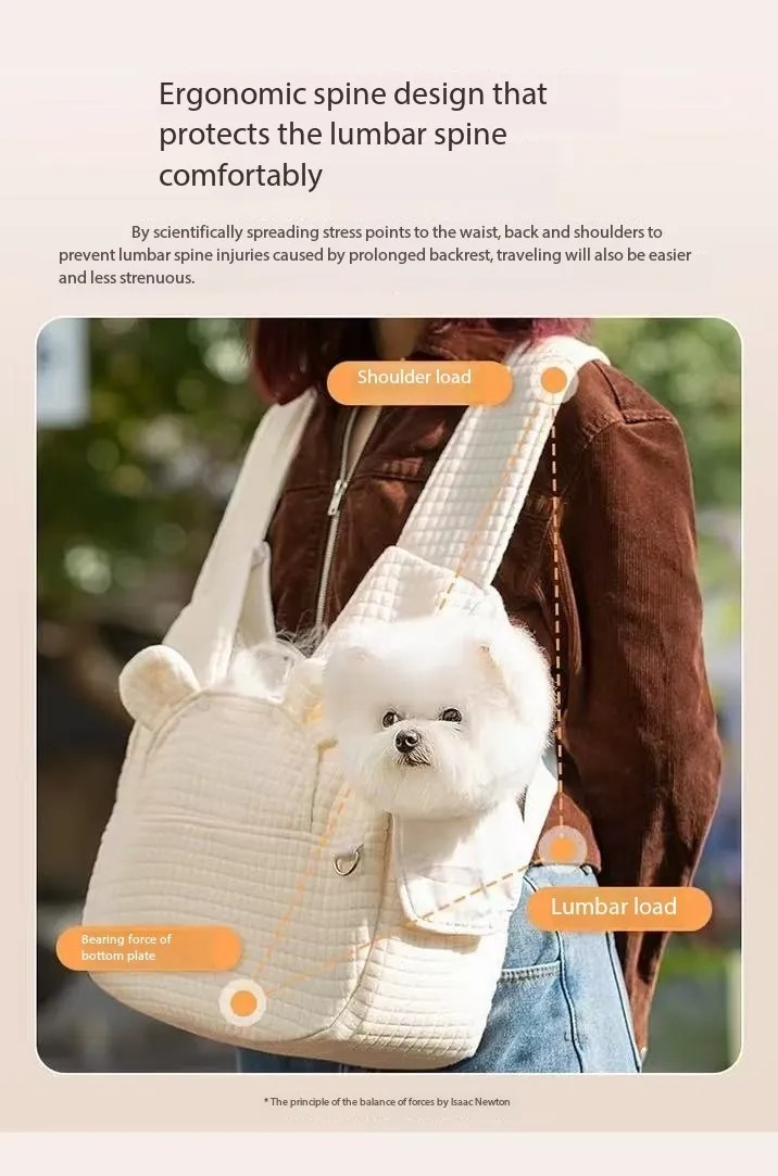 Dogs go out with portable backpacks pet backpacks dog bags carrying dog artifacts, cats, small and medium-sized dogs, carrying chest cat bags Dog bag