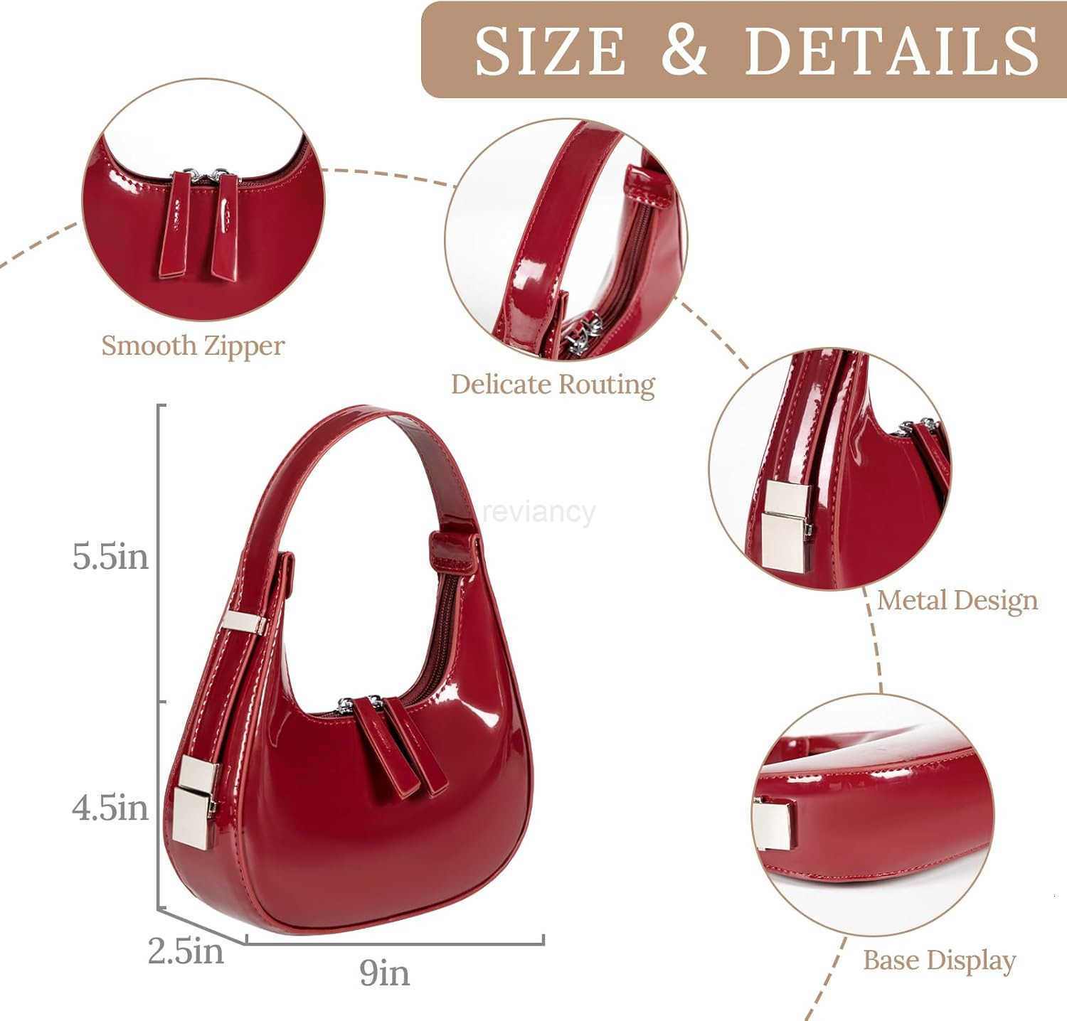 Womens Crescent Shoulder Bags Fashion Y2k 90s Hobo Crescent HandbagsUnderarm Shoulder Purse BagUpsized VersionW250913