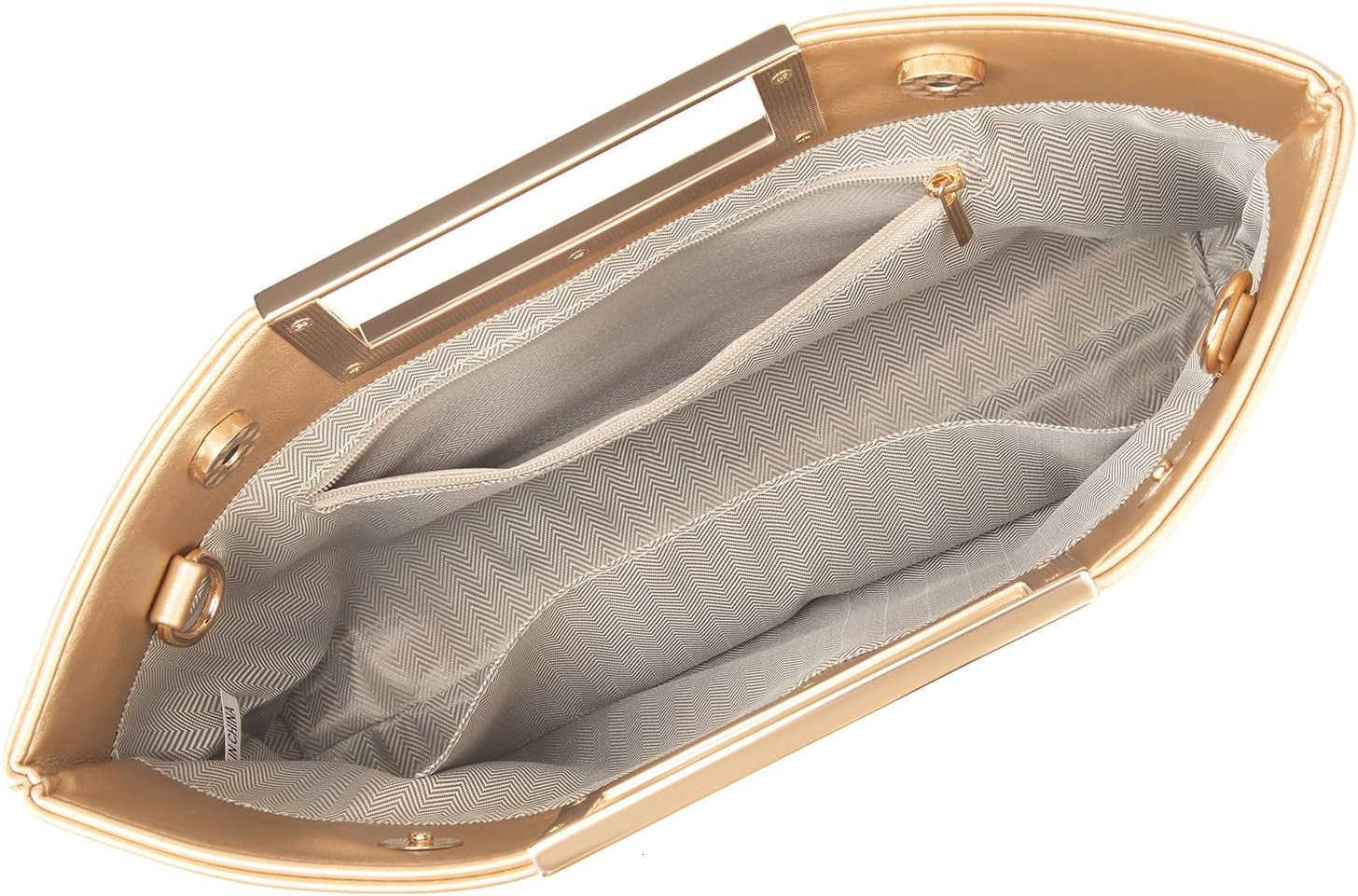 TopHandle Bag for Women Trendy Crossbody Clutch Purse PU Leather Fashion Handbag with a Mental StrapW250913