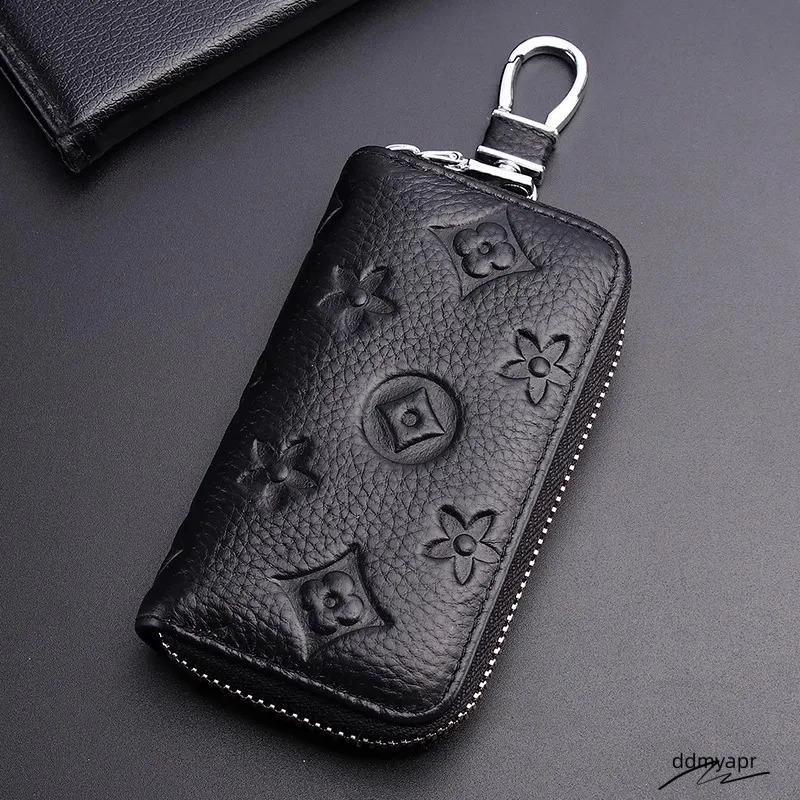 2025 Zipper Large Capacity Men Genuine Leather Multifunctional Practical Car Bag Cowhide Key Pouch 250818 ddmyapr