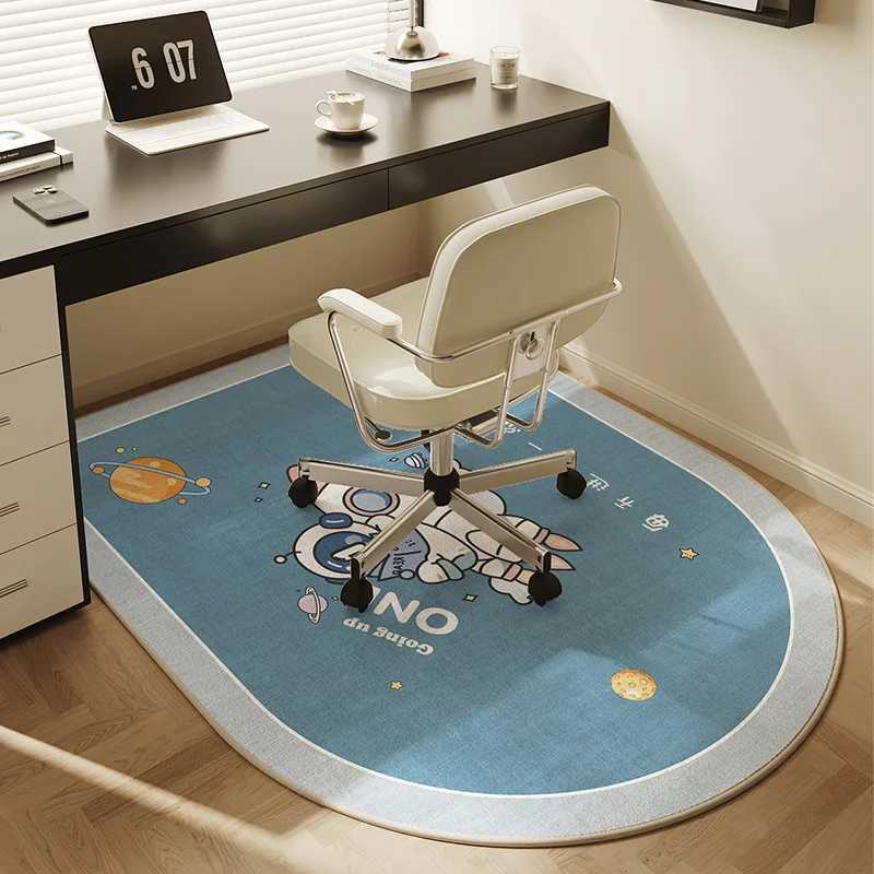 Chair Floor Mat Round Bedroom Dressing Table Carpet Beige Stripe Decoration Study Gaming Chair Swivel Chair Desk Rug Tapete C250913