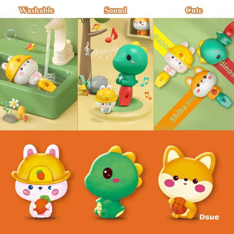 Cute Rabbit Baby Whistle Water DinosaurDog Whistling for Kid Early Learning Musical Instrument Bath Music Toy Children Gift C250913