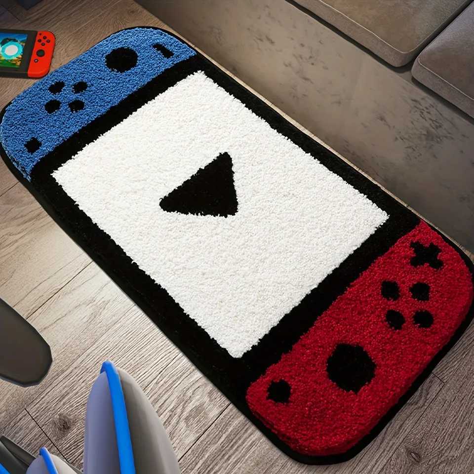 VIKAMA Switch Modeling Game Console Carpet Short Plush NonSlip And AntiDrop Living Room Bedroom Gaming Decorative Floor Mats C250913