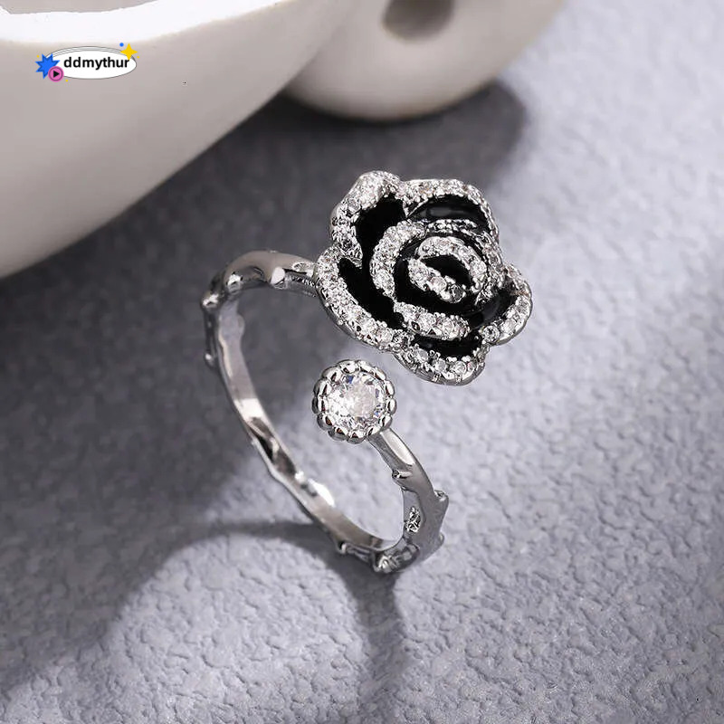 designer ring collections Fashionable High End Double Sided Camellia Earrings for Women, Exquisite and Elegant Design, Niche Personality Trendy Ear Ac