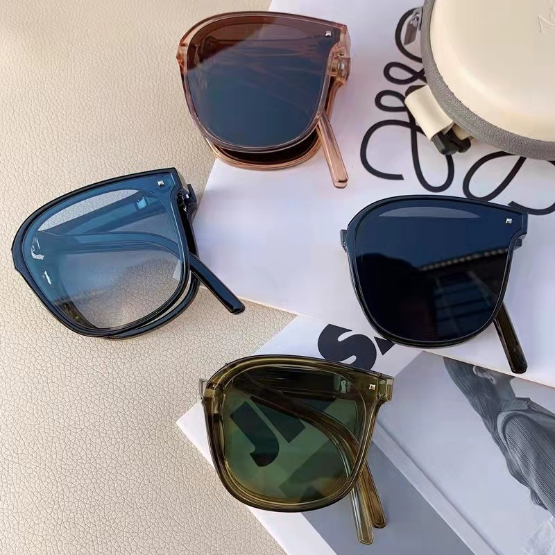 Photochromic Blue Light Blocking Foldable Sunglasses UV400 Gradient Lens Unisex Office Driving