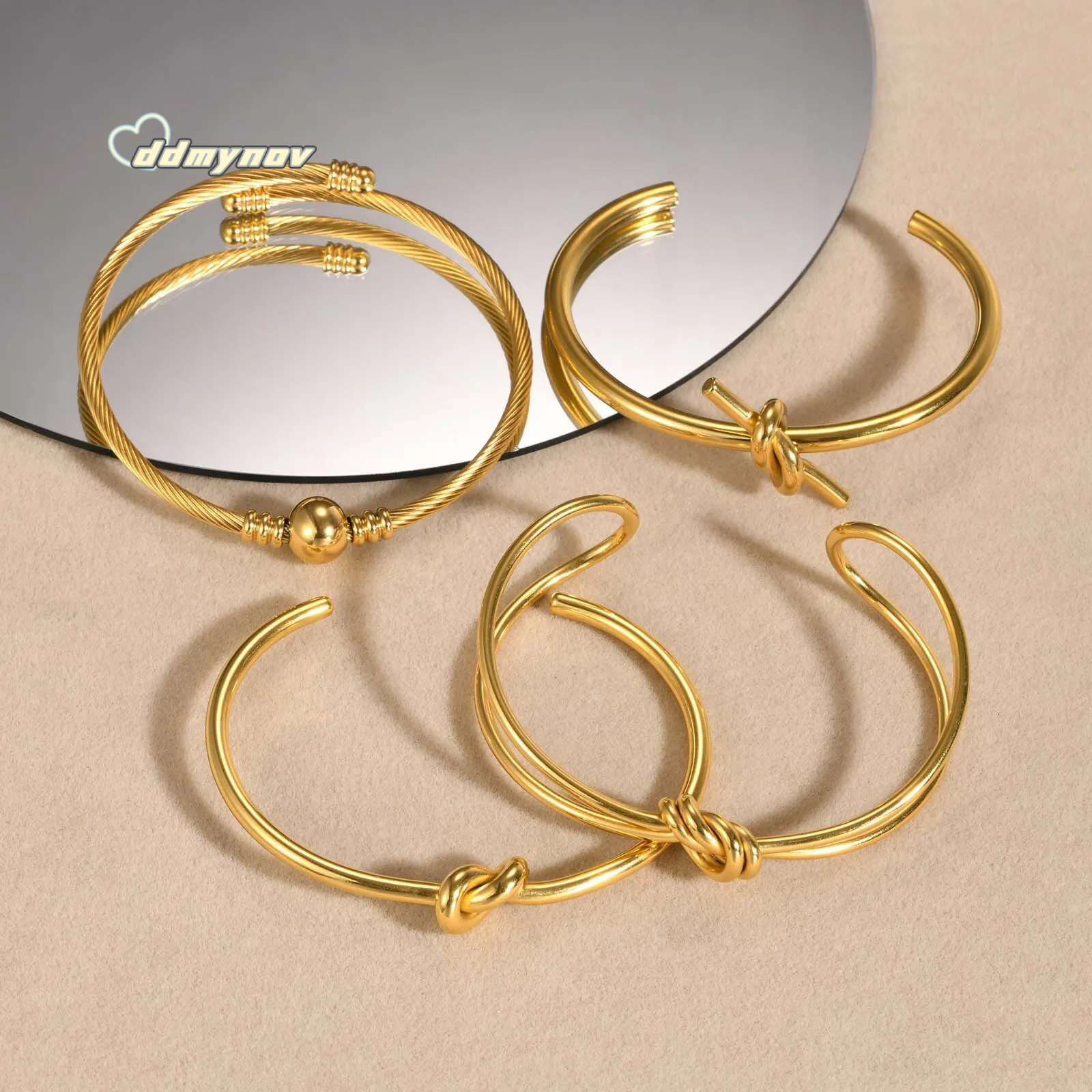 Open Designer Bracelet, Knot Fashion Bracelet Cross-border Wholesale Simple European And American Women's Style Jewelry ddmynov