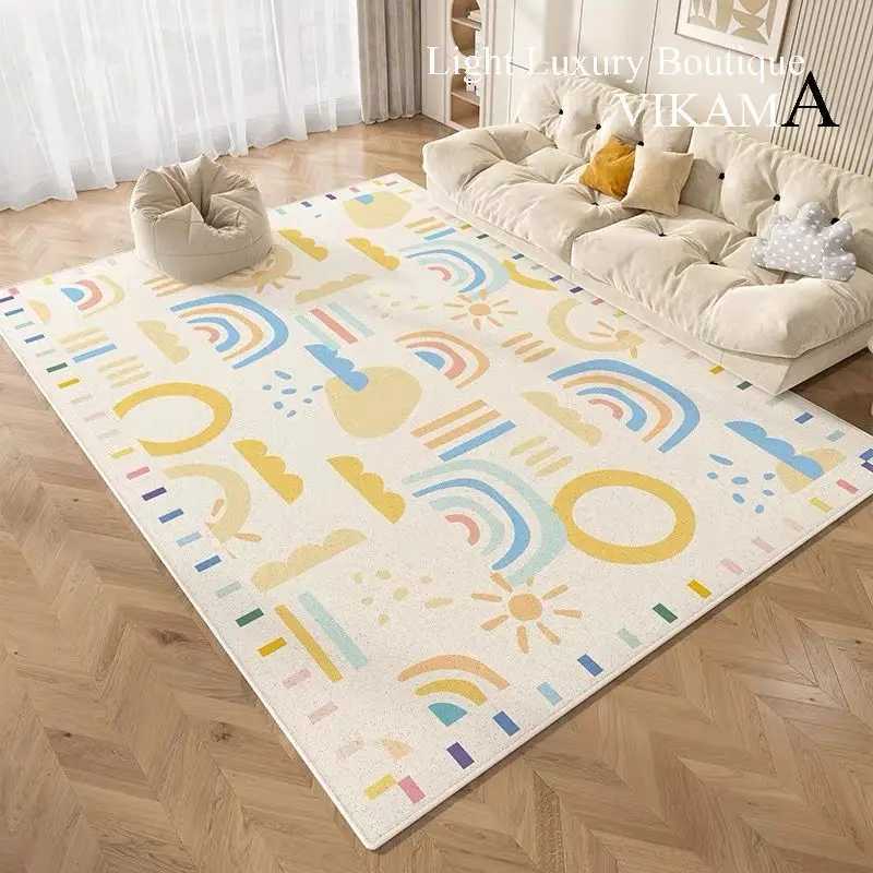 Vikamar Cartoon Style Living Room Crystal Velvet Carpet Bedroom Antidirt Carpet Antislip Absorbent Carpet C250913