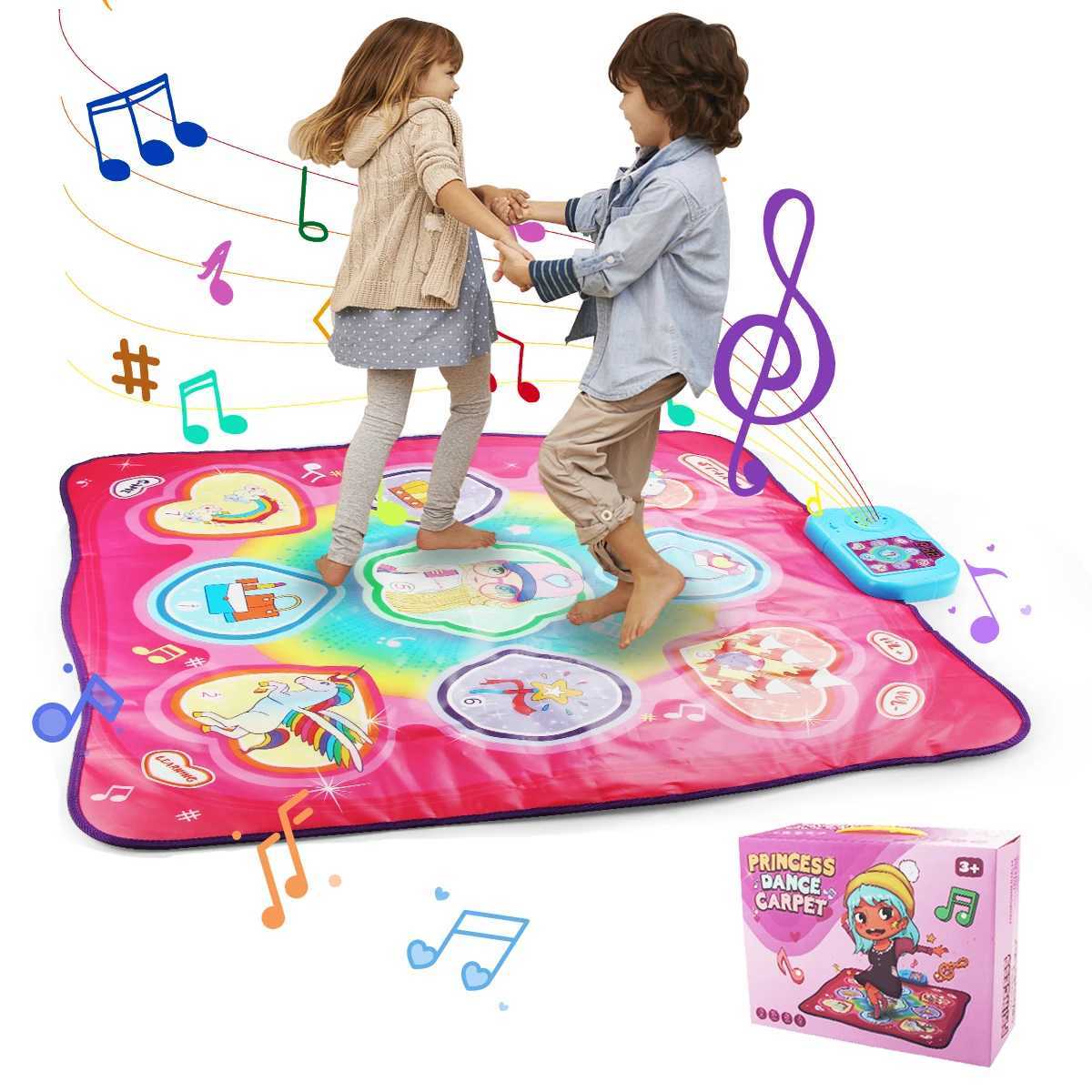 90x90cm Music Play Mat Educational Toys For Kids Large Elecrtic Dancing Mat With Lights Keyboard With 3 Game Modes Sport Toys C250913