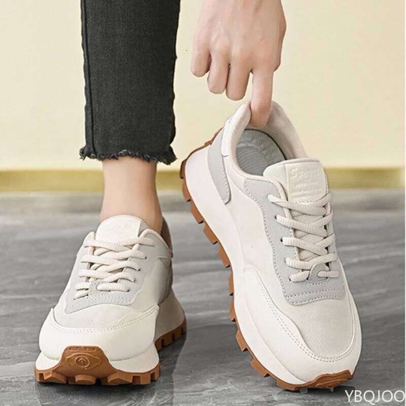 Autumn new breathable running students height increasing casual simple comfortable non slip wear-resistant women's shoes