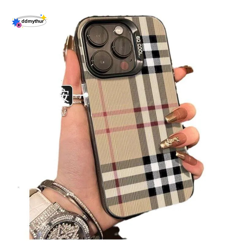 Light Plaid Suitable for iPhone 16 Max Case 15 Pro Trendy 14 Plus/13/12 Classic X ddmythur