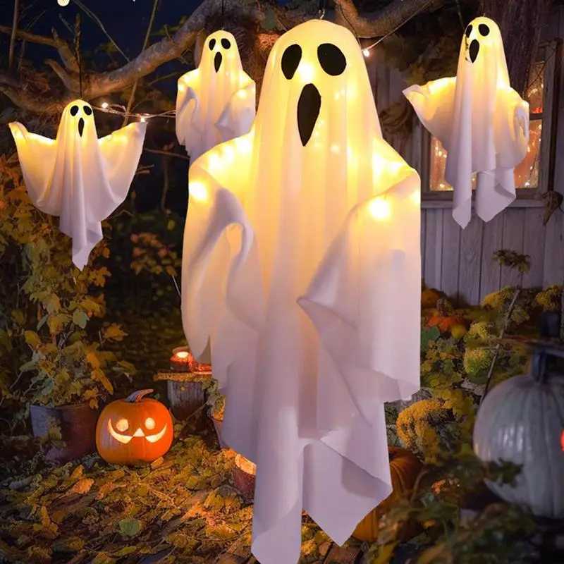 Light Up Ghost Decor 20 Inches Light Up Spooky Holiday Party Decorations Ghost With 3 Modes LED Light For Halloween Decorations C250913