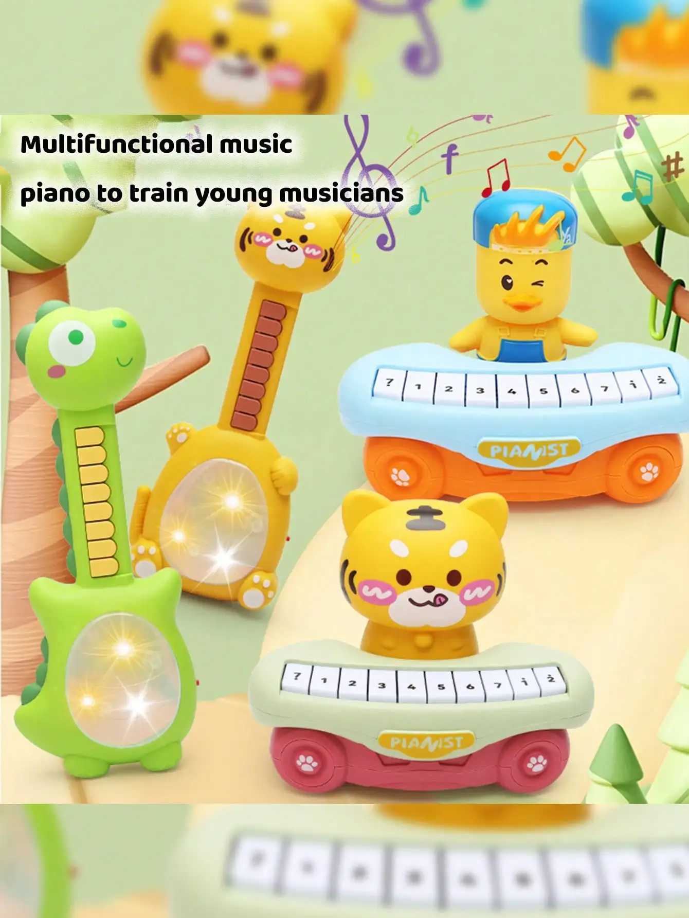 Musical Piano Musical Guitar Toys Rolling Ball Baby Toys Light Up Musical Baby Toys Perfect Early Learning and Development C250913