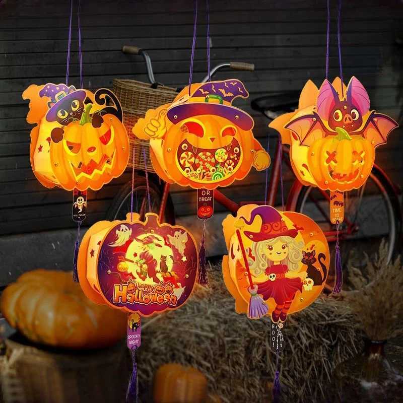 Halloween Lantern Pumpkin Lanterns Diy Material Package Party Headlight Halloween Decorations Outdoor Party Props C250913