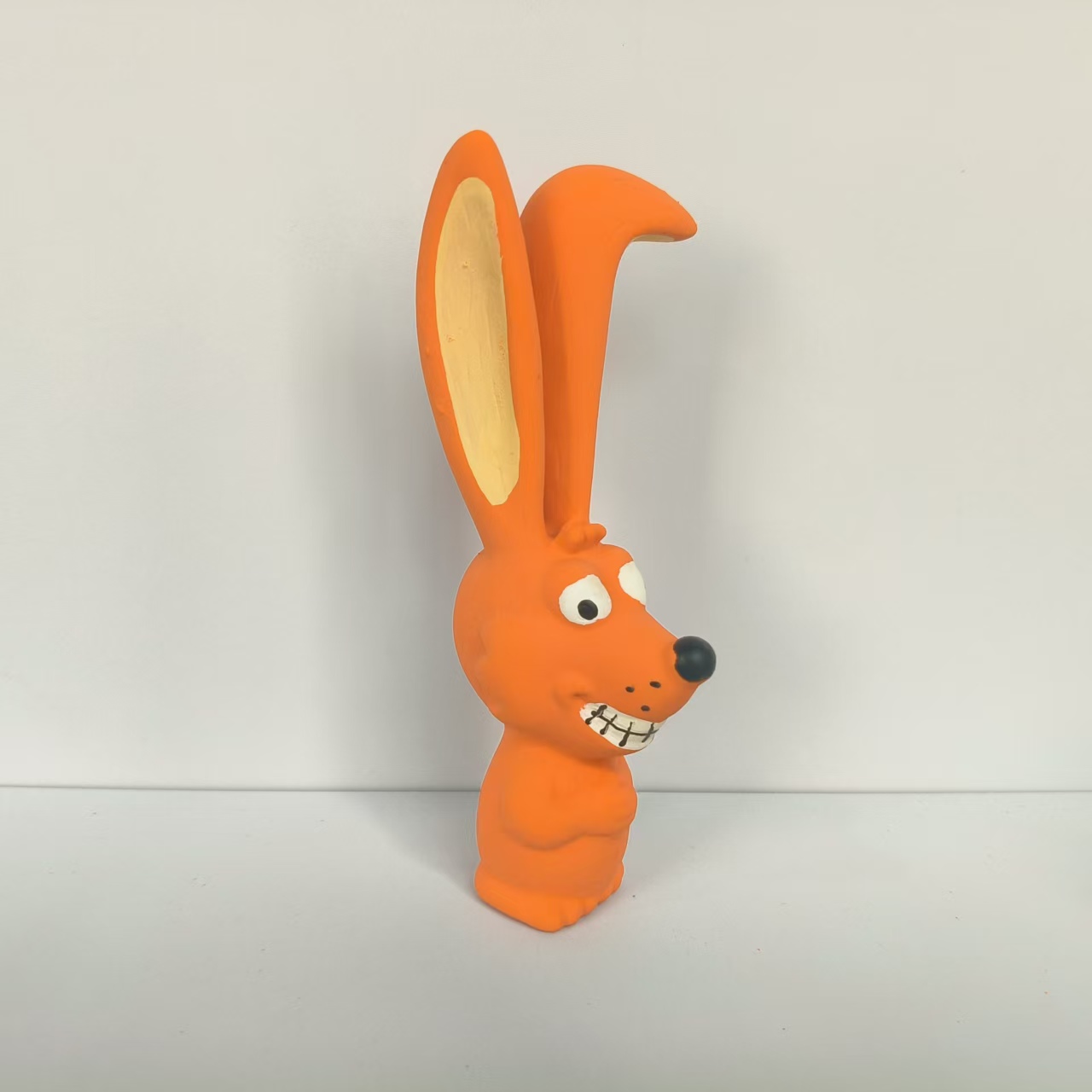 Latex Squeaky Rabbit Dog Toys Natural Screaming Soft Rubber Pet Rabbit with Long Ears for Medium Dogs 4pcs/Pack