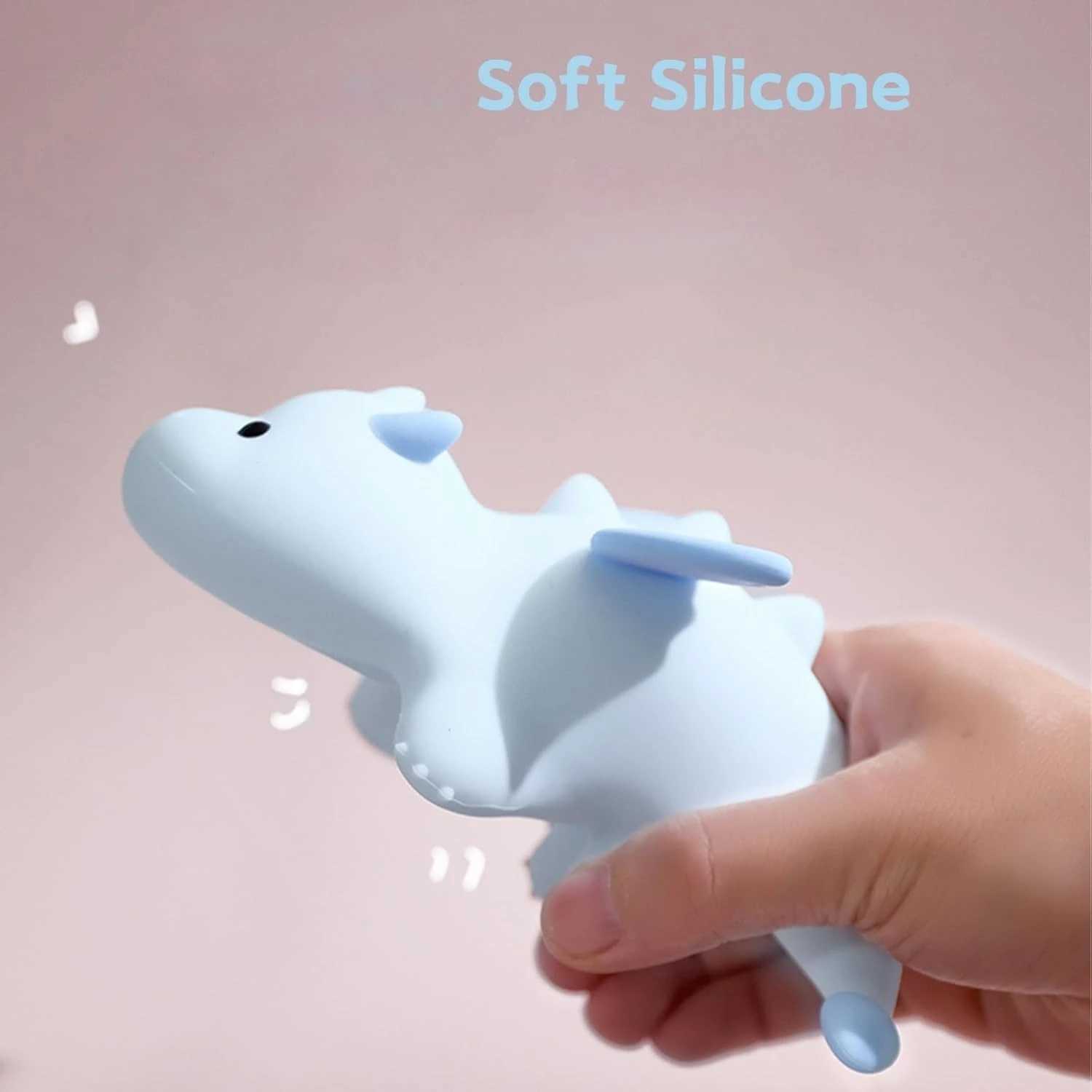 Cute Baby Dragon Night Light Rechargeable Silicone Nursery Sleeping Lamp Touch Control Diming Nightlights for Baby Room Decor C250913