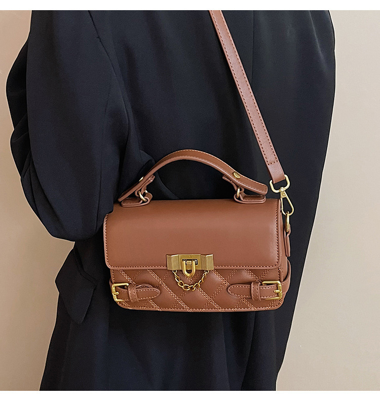 Free Shipping Designer Bag Quilted Handbag 2025 New Trend Retro Luxury Bag Versatile Small Square Bag For Women Winter High-end Versatile Crossbody Ba
