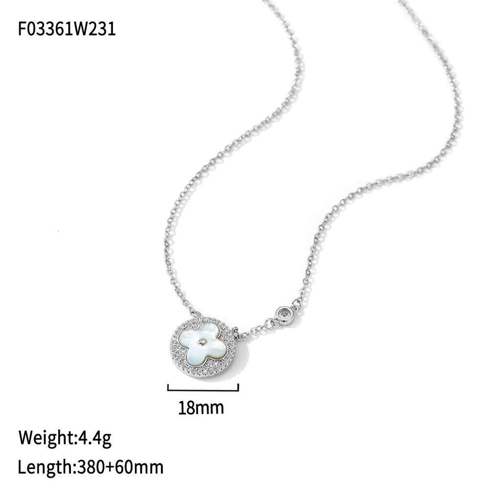 Designer New High-Quality Light Four-Leaf Clover Necklace Commuting Versatile Boutique Jewelry Women's Choker Accessories