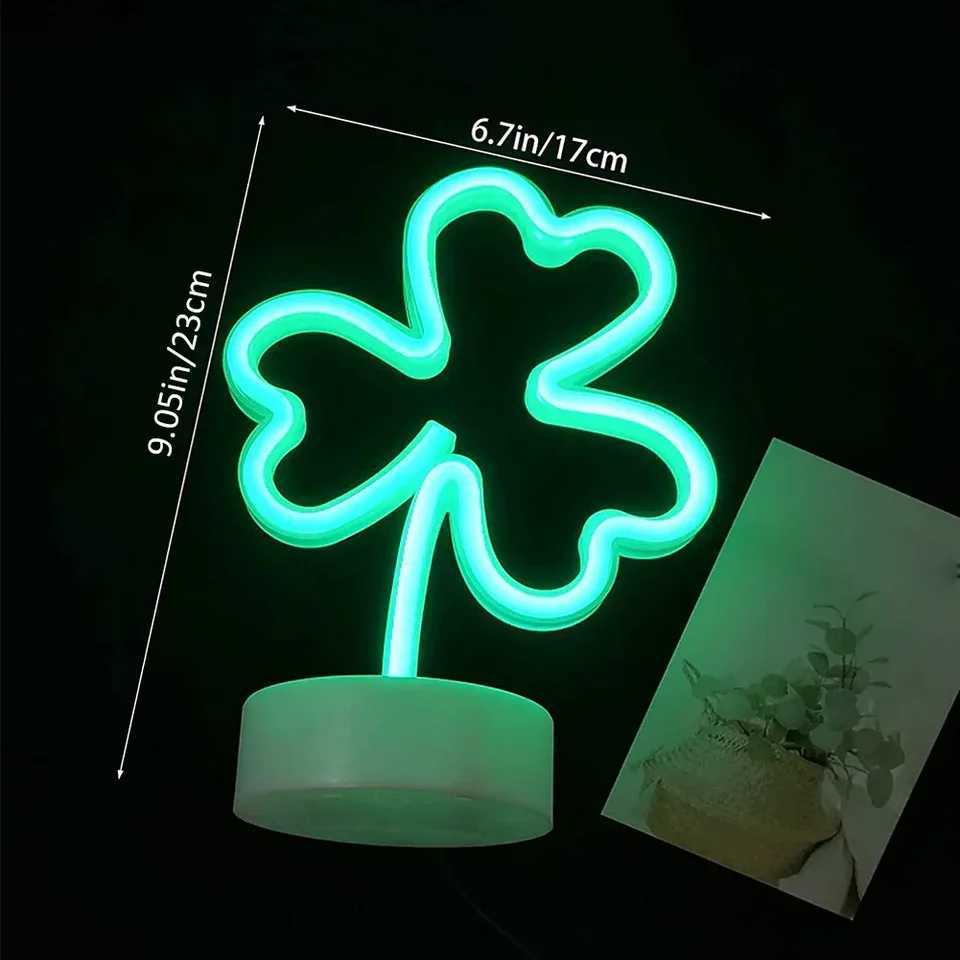 Room Decor Flamingo Clover Coconut Tree Cactus Neon Light Sign LED Night Light USB Or Battery Table Lamp For Home Decorations C250913