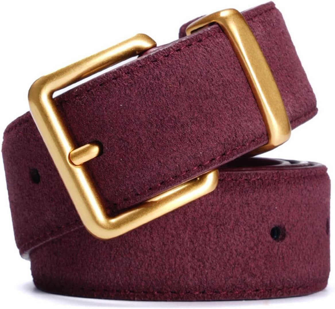 Wide Suede Belt Women Genuine Leather Ladies Waist Belt for Jeans Dress Casual Square Gold BuckleY260117