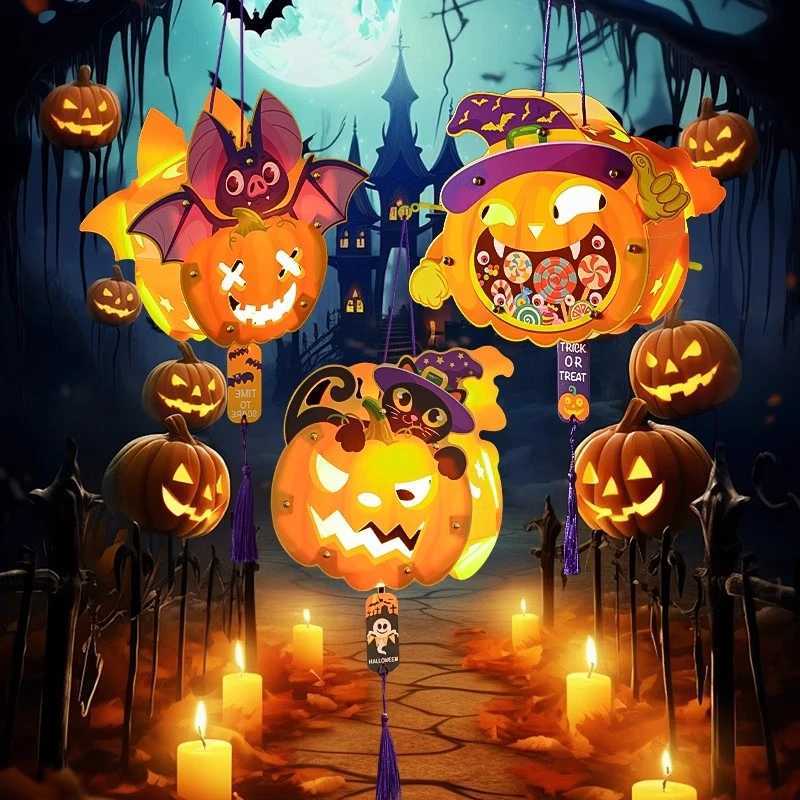 Halloween Lantern Pumpkin Lanterns Diy Material Package Party Headlight Halloween Decorations Outdoor Party Props C250913