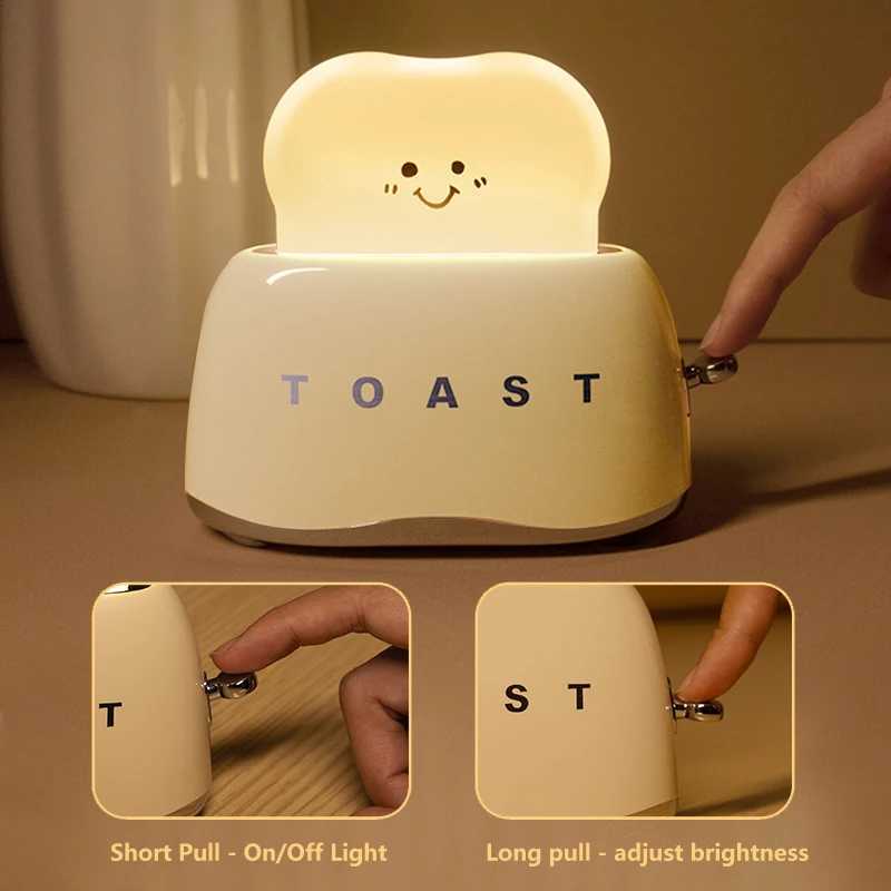 New Toast Night Light Cute little Bread Lamp Breastfeeding portable light with timer is still a great gift for kids and friends C251122