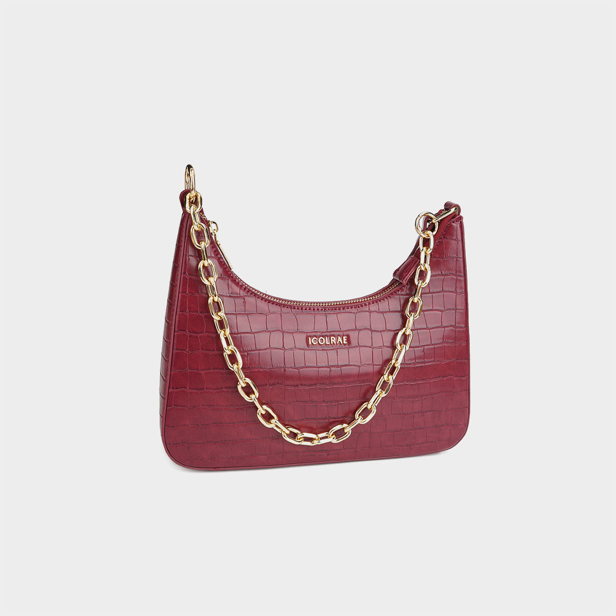 HERMIN 2025 New Crocodile Pattern Single Shoulder Underarm Women's Bag Fashion Crossbody Bag Chain Leather Bag