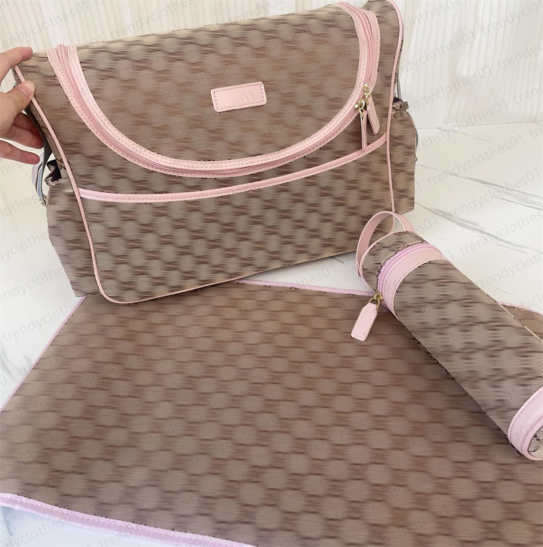 2026 Baby diaper bags nappy bag fashion designer shoulder bag luxury mummy large diapering pram bag nylon change changing bags babies carrier mat bottle holder