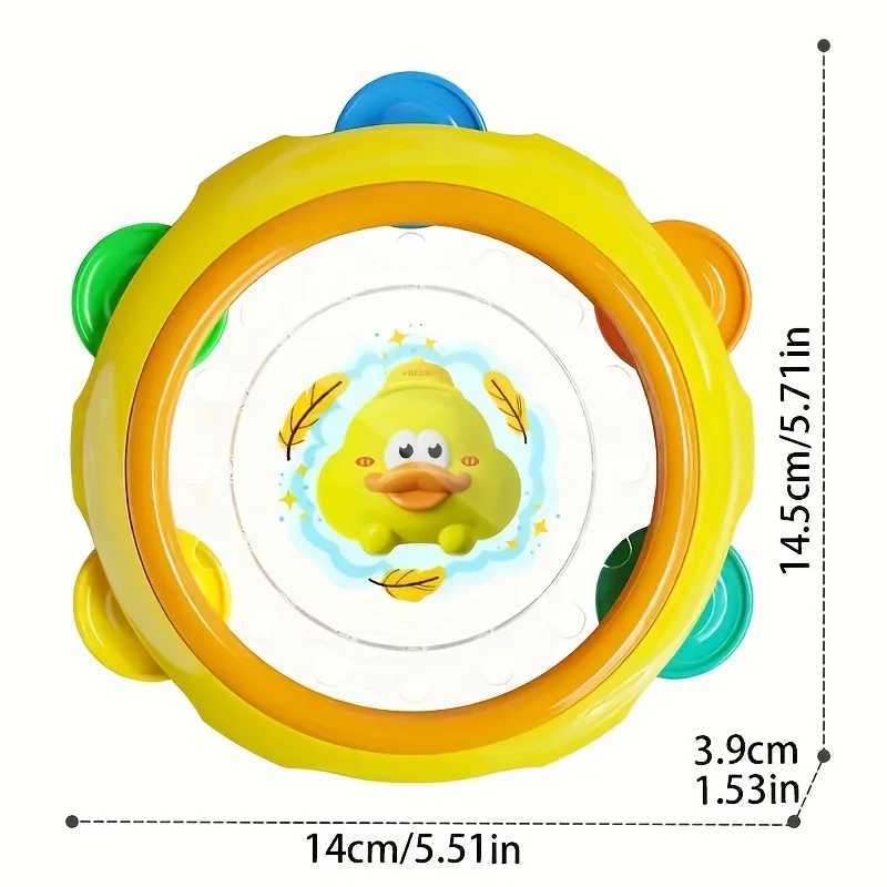 Cartoon frog and duck tambourine ring Vibrating tambourine suitable for children 03 years old clapping toy C250913