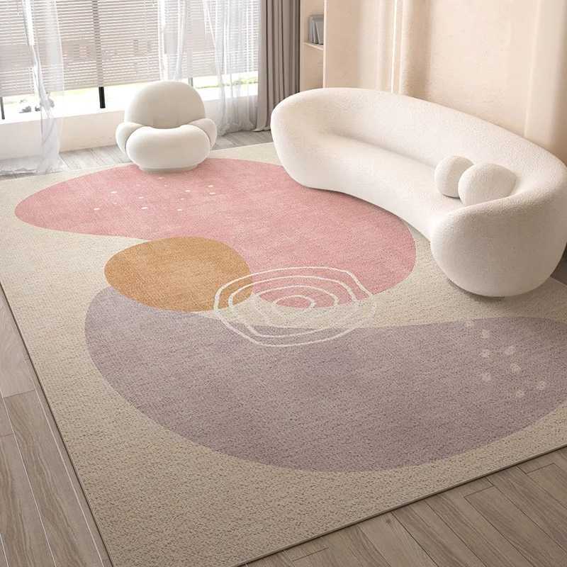 VIKAMA Carpet Living Room and Bedroom Floor Mat Light Luxury Highend Cream Sandblasted Carpet Study Carpet Home Decoration C250913