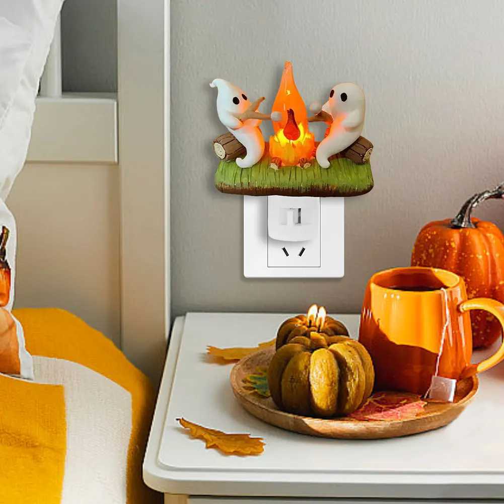 Bonfire flashing night lights Halloween ghost bonfire night lights Bonfire wall Led lights Room decoration boys girls men women C250913