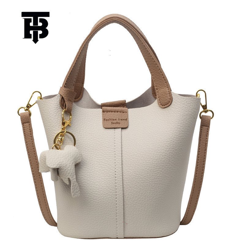 TB BHULAMTE Designer Bag Yuezi Bag Women 2025 New Fashion Trendy Color-block Handbag Mother-daughter Bucket Bag Casual Lychee Pattern Crossbody Bag