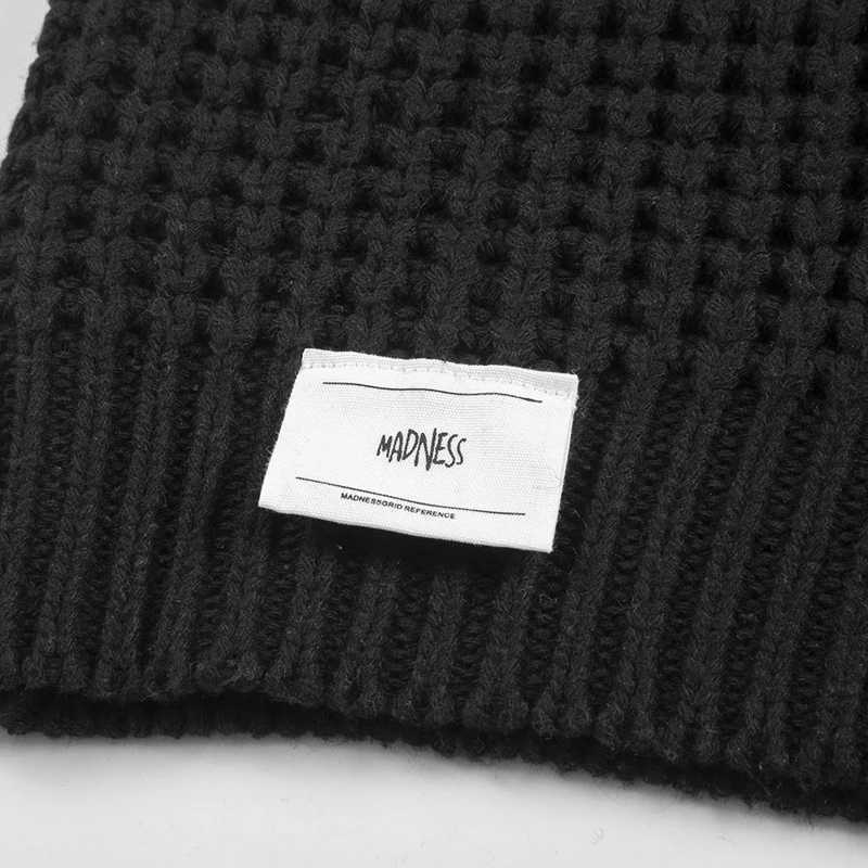 Heavy Knit Madness Sweaters Autumn Winter High Quality Casual Unisex Loose Waffle Pattern MDNS Sweater Pullover W250905