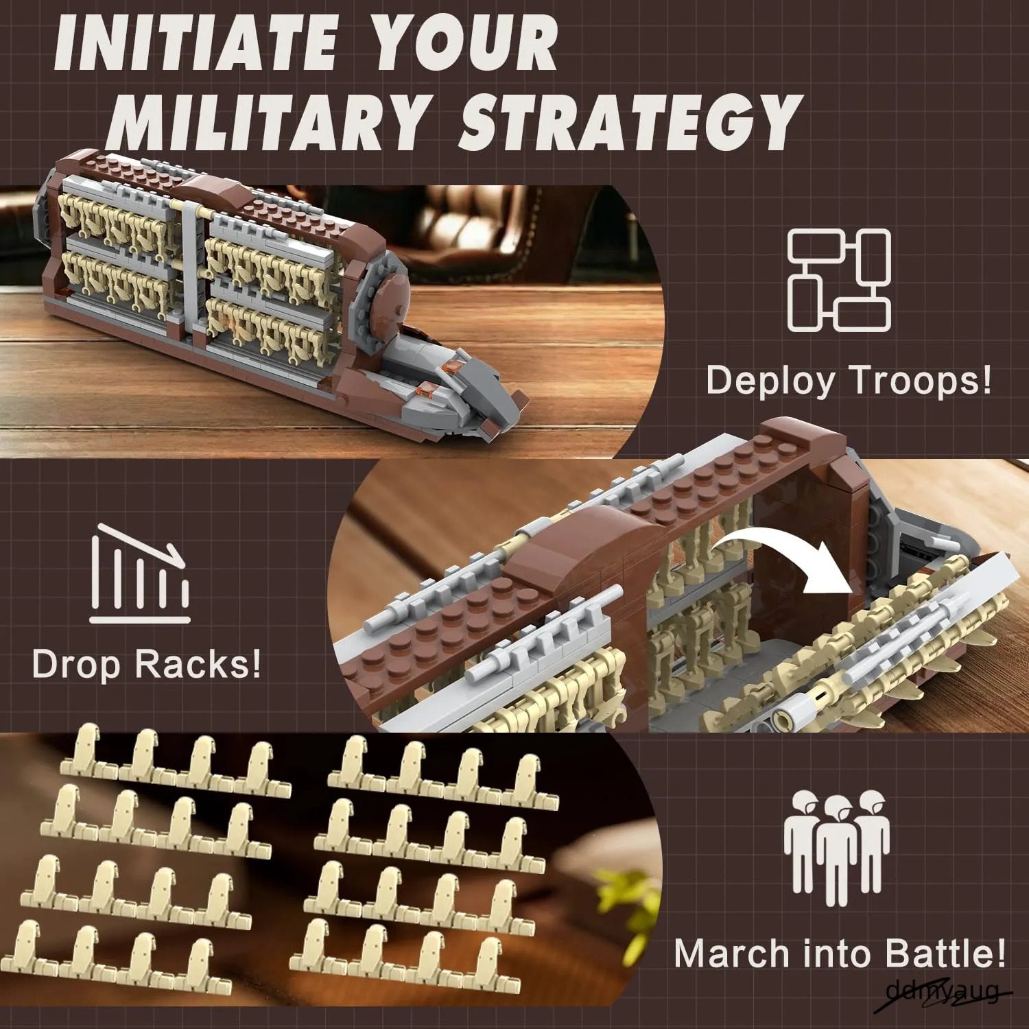 522Pcs Space War Troop Carrier Building Blocks Solider Transport Vehicle Model Bricks Desktop Decoration Toys Kids Holiday Gift ddmyAug